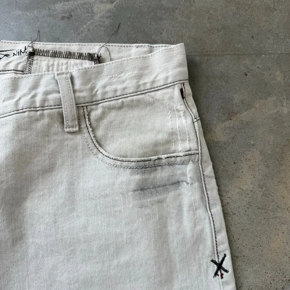 Vintage Y2K Billabong Straight Leg Repaired Sleaze Grunge Retro Jeans Size 38x32